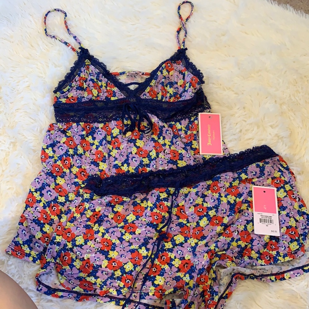 NWT Juicy Couture Cami and Shorts Sleep Set sz M - Picture 1 of 7